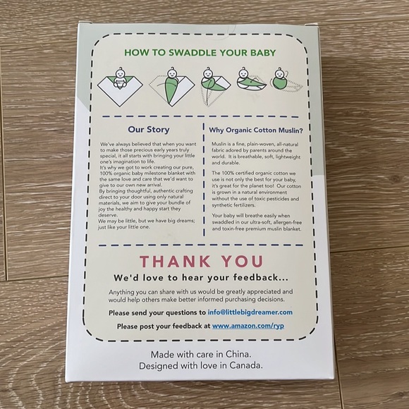 *NEW* Little Big Dreamer Milestone & Swaddle Blanket (2 pack) - Picture 2 of 9